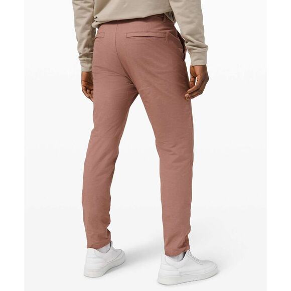 Lululemon Commission Pant Slim Tapered Fit In Reddish Pink Size 32 - Picture 2 of 13